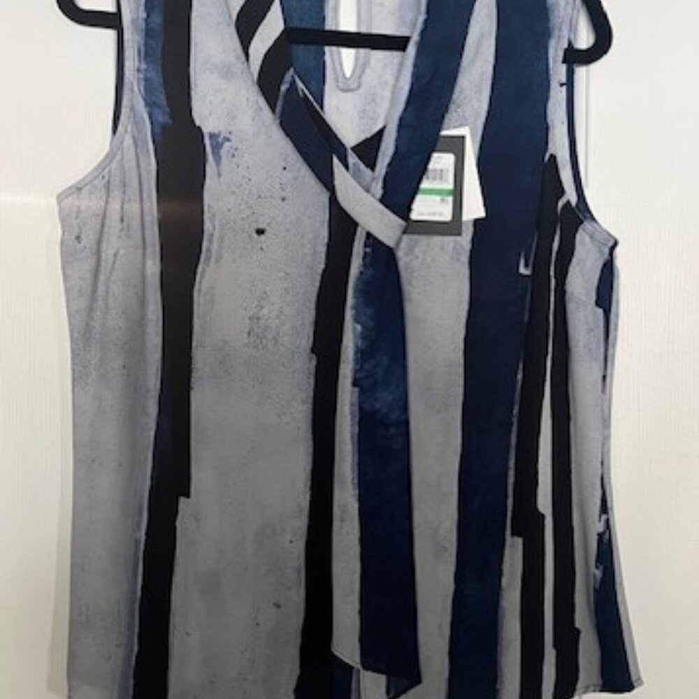 DKNY True Blues Ladies Sleeveless Blouse | Size Large